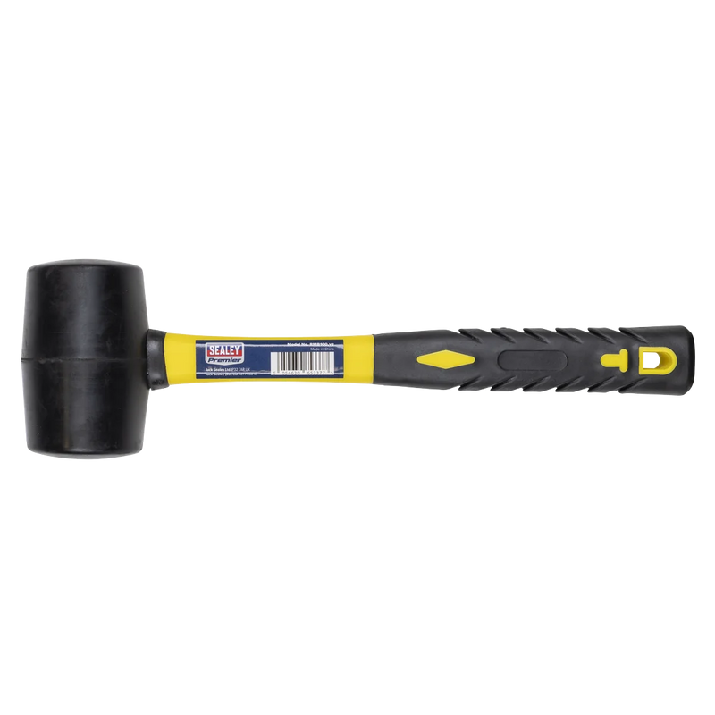 Sealey Premier Rubber Mallet 1lb Fibreglass Shaft Model RMB100