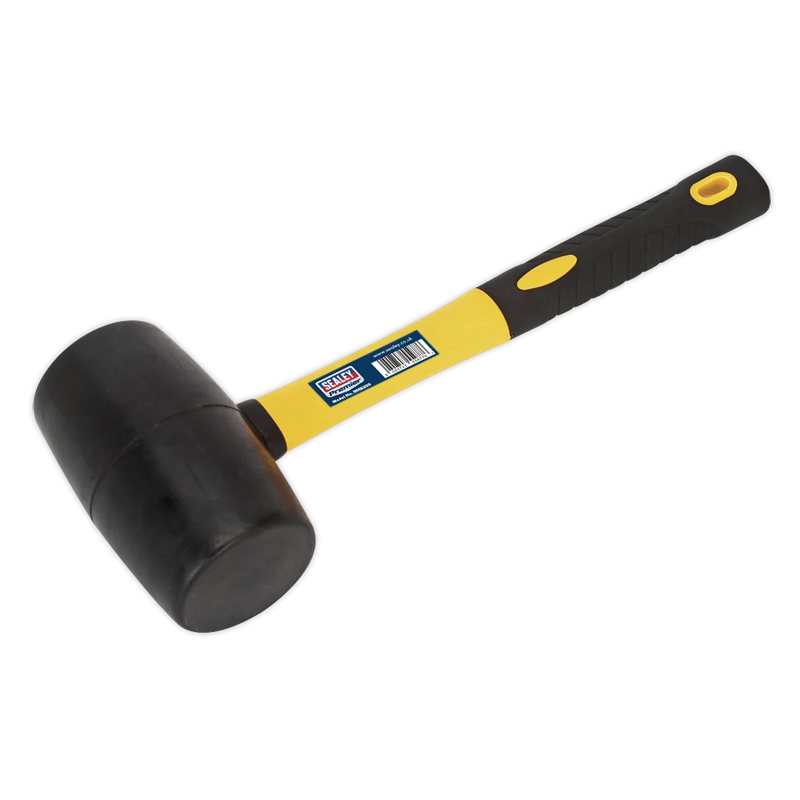 Sealey Premier Rubber Mallet 2lb Fibreglass Shaft RMB200