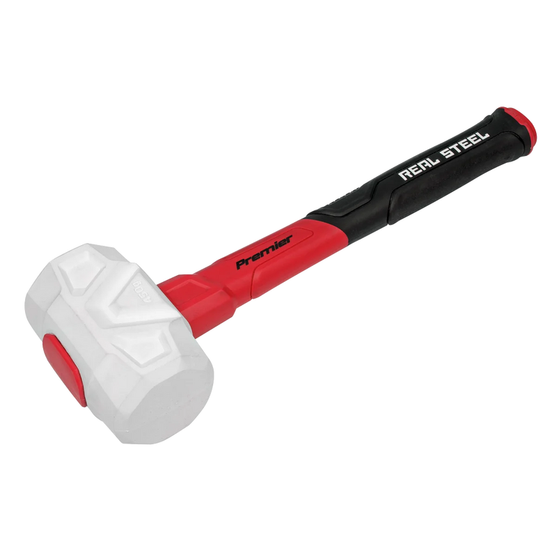 Sealey Premier Rubber Mallet 16oz Fibreglass Shaft Graphite Core