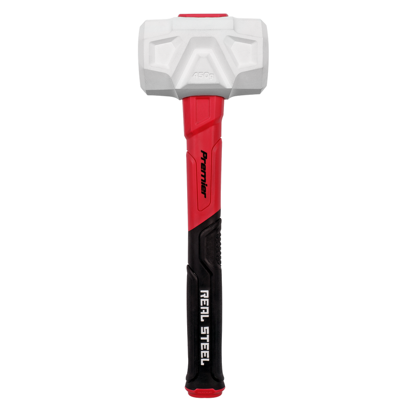 Sealey Premier Rubber Mallet 16oz Fibreglass Shaft Graphite Core
