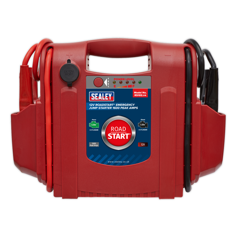 Sealey RoadStart 12V Emergency Jump Starter 1600 Peak Amps