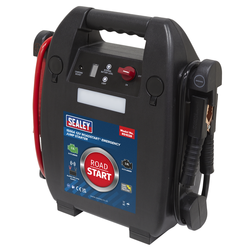 Sealey RoadStart® 12V Jump Starter 1500A for 6-Cylinder Engines