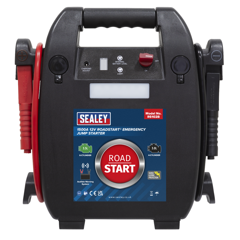 Sealey RoadStart® 12V Jump Starter 1500A for 6-Cylinder Engines