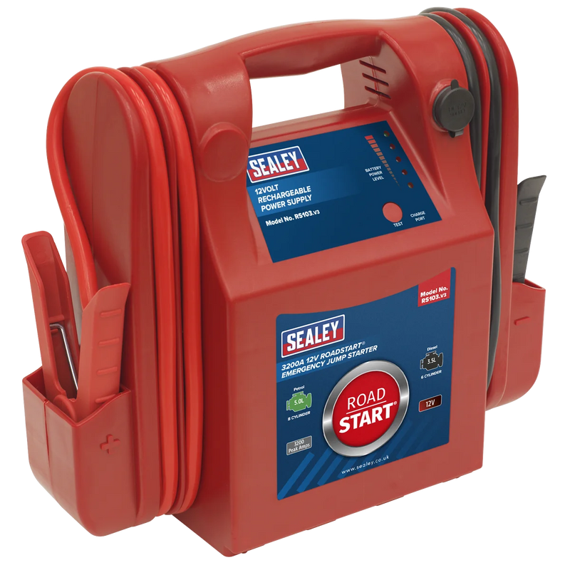 Sealey RoadStart 12V Emergency Jump Starter 3200 Peak Amps