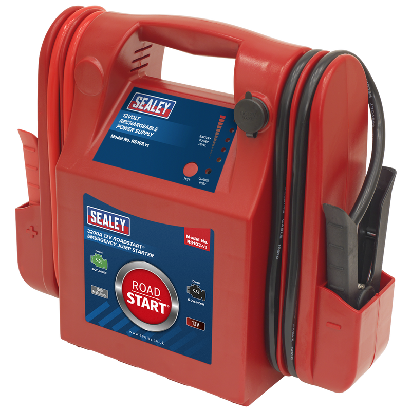 Sealey RoadStart 12V Emergency Jump Starter 3200 Peak Amps