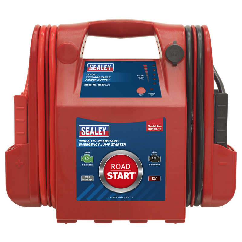 Sealey RoadStart 12V Emergency Jump Starter 3200 Peak Amps