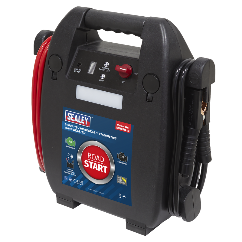 Sealey 12V Emergency Jump Starter RS103B 2700 Peak Amps