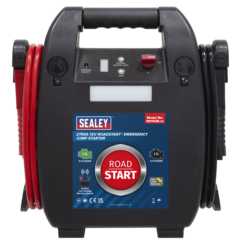 Sealey 12V Emergency Jump Starter RS103B 2700 Peak Amps