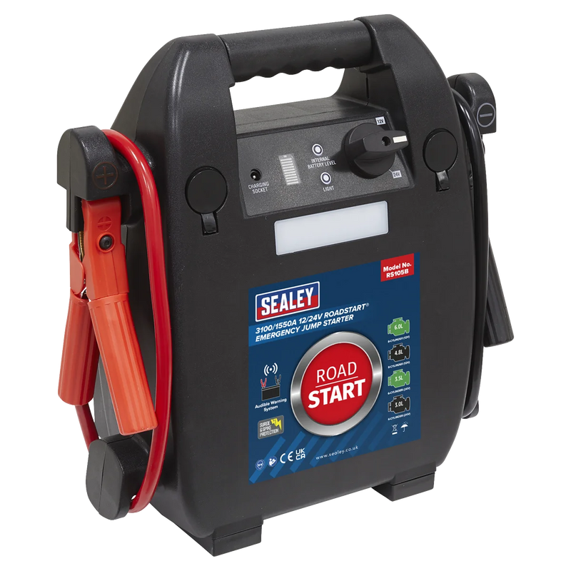 Sealey RoadStart 12/24V Jump Starter 3100A for 8-Cylinder Engines