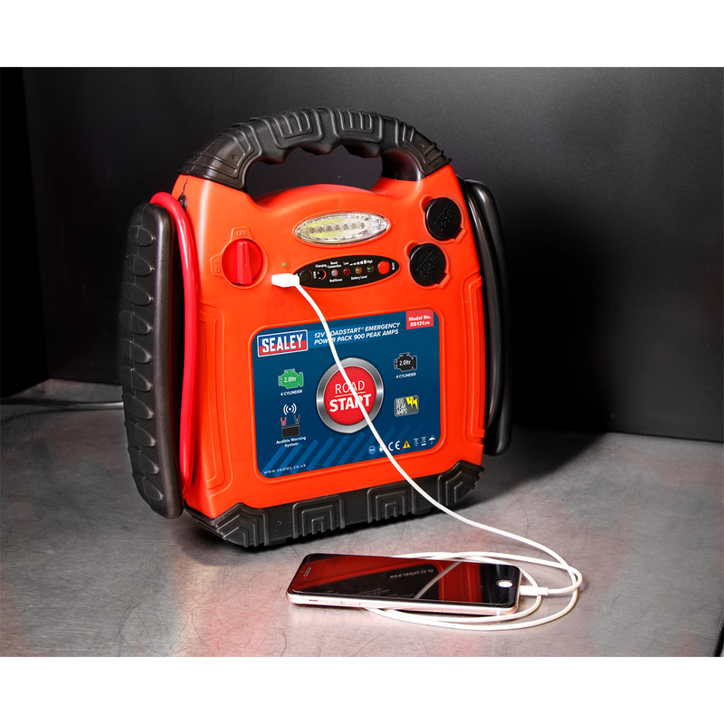 Sealey RoadStart 12V Jump Starter 900 Peak Amps
