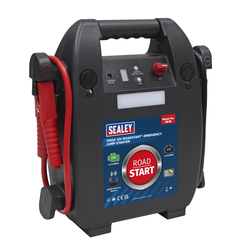 Sealey RoadStart® 12V Emergency Jump Starter 1100A for 4-Cyl Engines