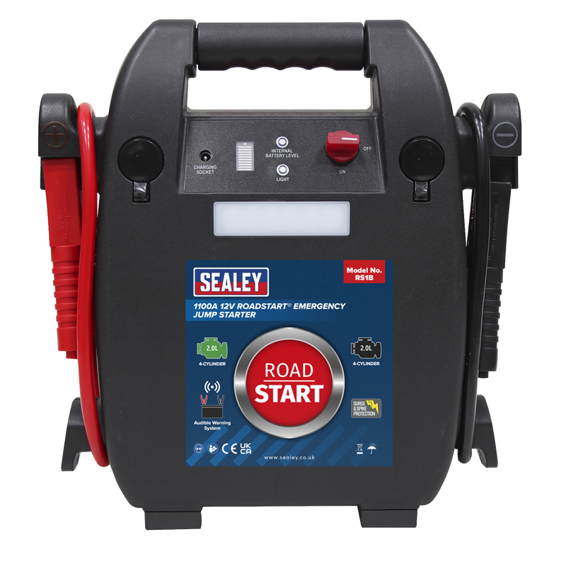 Sealey RoadStart® 12V Emergency Jump Starter 1100A for 4-Cyl Engines