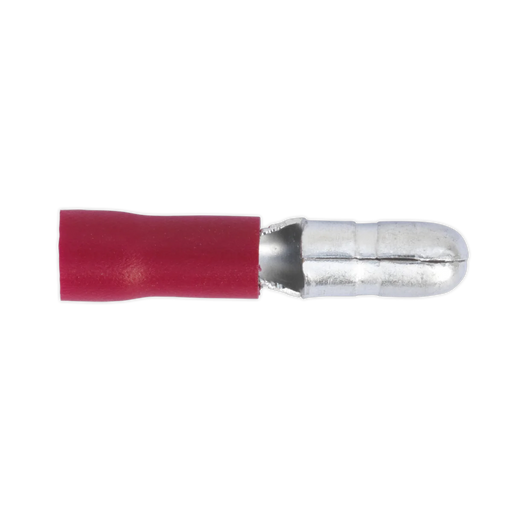 Sealey Male Bullet Terminal 4mm Red Pack of 100