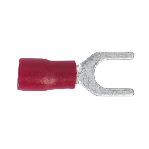 Sealey Easy-Entry Fork Terminal 5.3mm (2BA) Red - Pack of 100