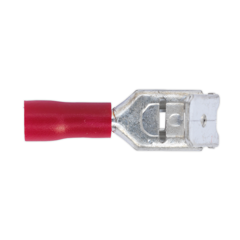 Sealey Piggy-Back Terminal 6.3mm Red - Pack of 100
