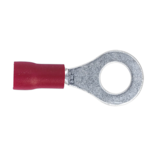 Sealey Easy-Entry Ring Terminal 6.4mm Red - Pack of 100