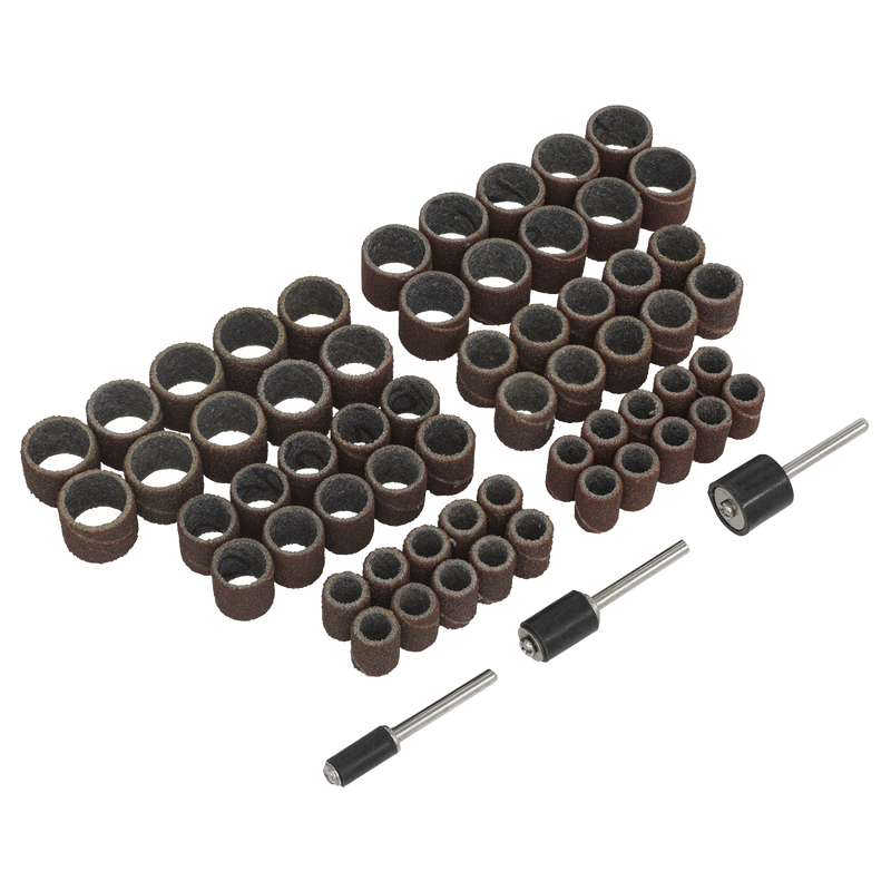 Sealey Rotary Tool Sanding Bands Set 63 Piece 3mm Shaft Diameter