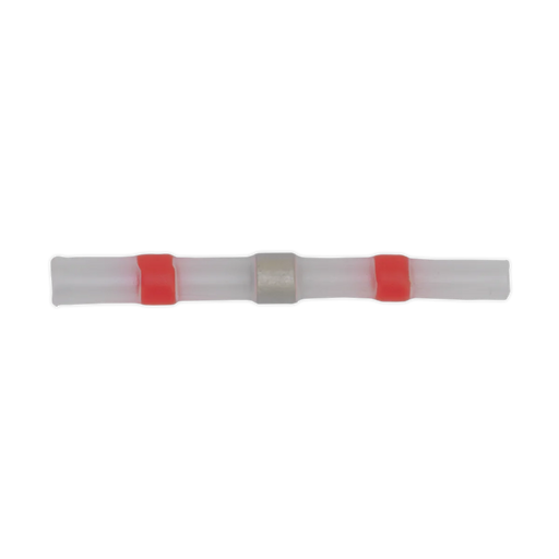 Sealey Heat Shrink Butt Connector Solder Terminal 22-18 AWG Red Pack of 25