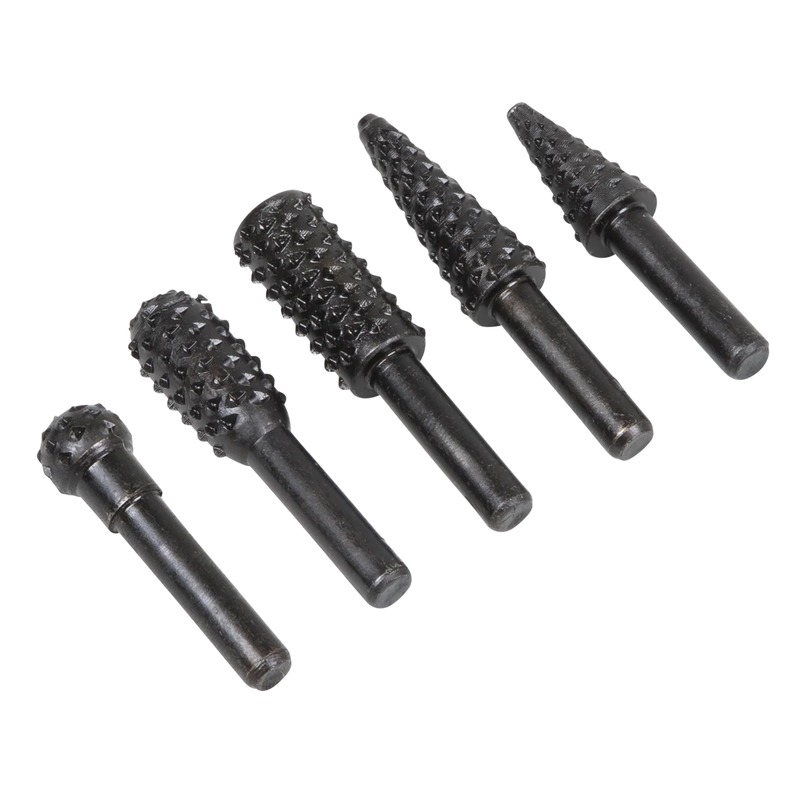Sealey Rotary Burr Rasp Drill Bit Set 5 Piece Ø12mm Head Diameter