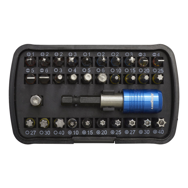Sealey Siegen Colour-Coded Power Tool Bit Set 32 Piece