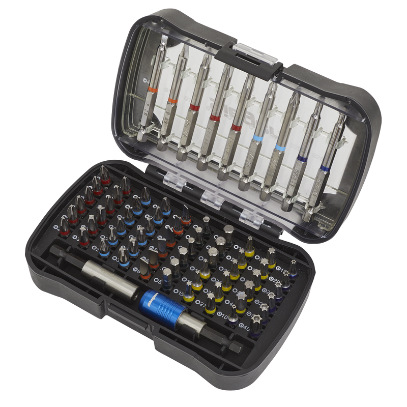 Sealey Siegen Bit Set 71 Piece S01038 Colour-Coded Power Tool Bits