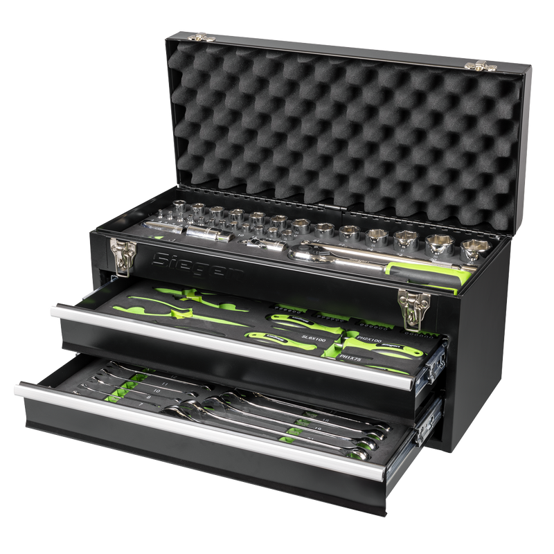 Sealey Siegen 2 Drawer Portable Tool Chest with 90 Tools
