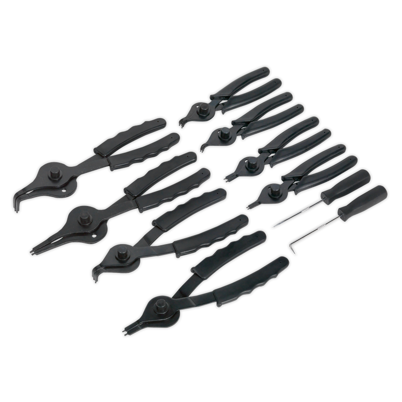 Sealey Siegen Circlip Pliers Set 10 Piece S01064 Heat Treated Steel