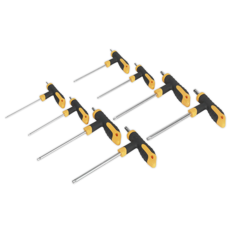 Sealey Siegen T-Handle TRX-Star Key Set 8 Piece, Length 150-205mm