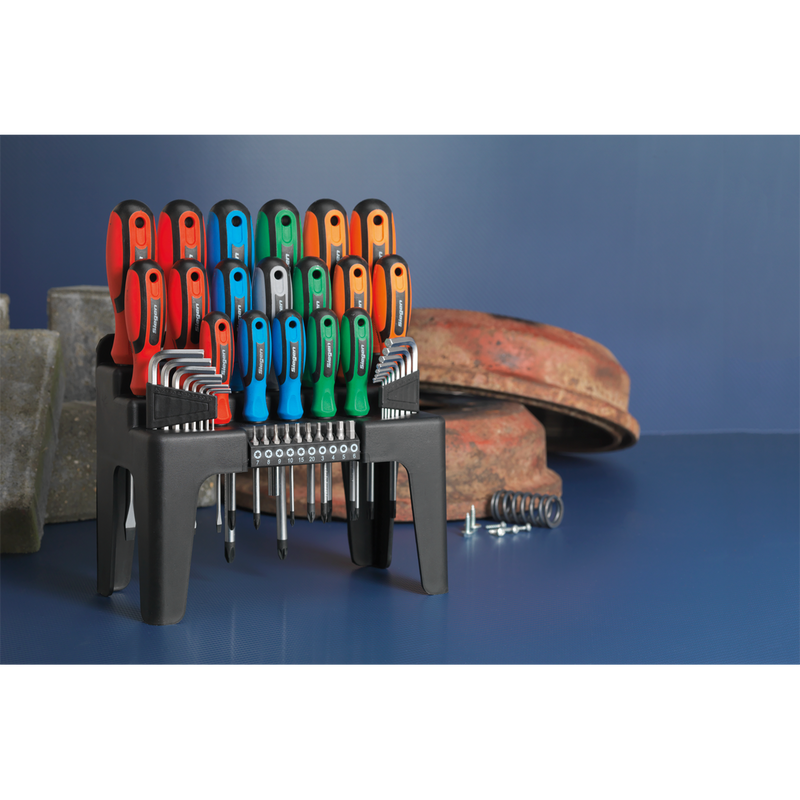 Sealey Siegen Screwdriver Set 44 Piece with Hex Keys and Bits S01090
