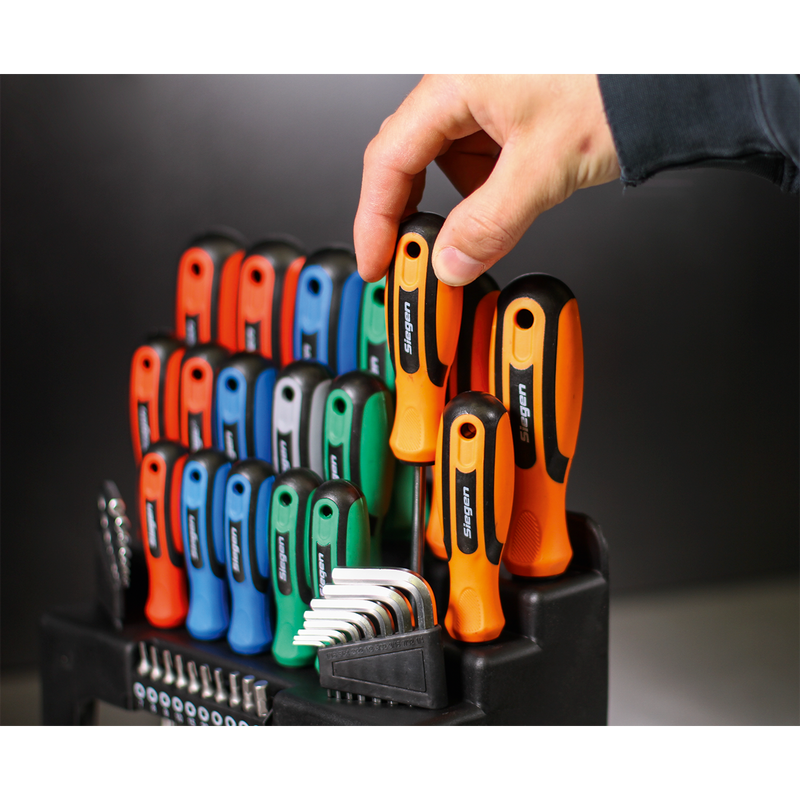 Sealey Siegen Screwdriver Set 44 Piece with Hex Keys and Bits S01090