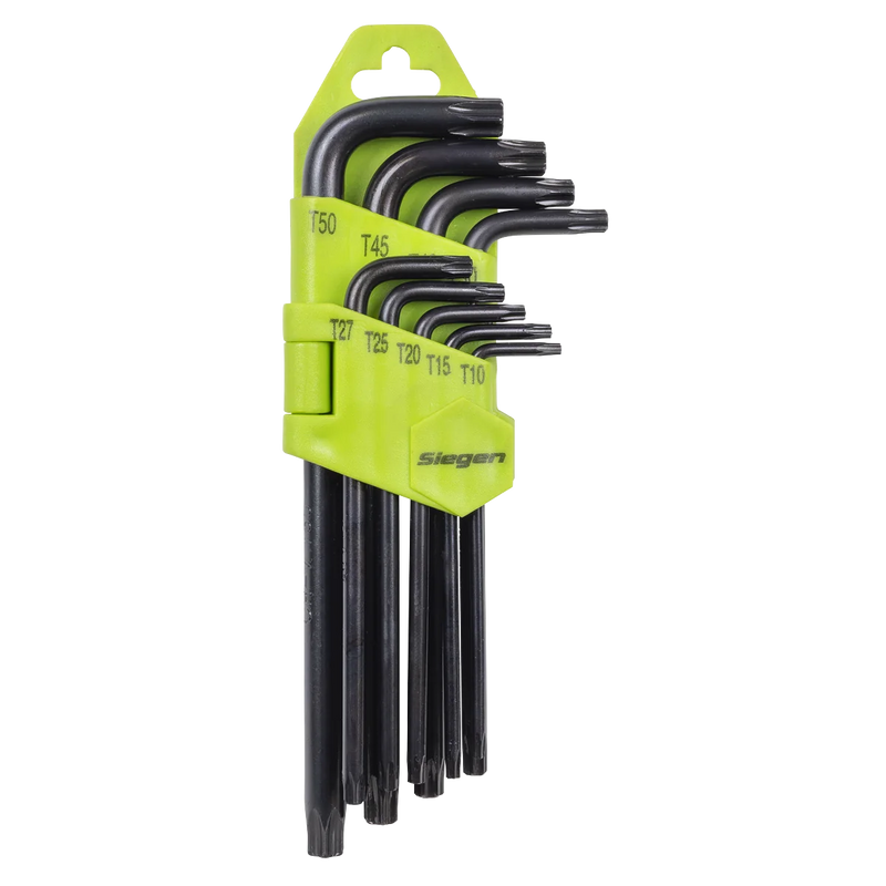 Sealey Siegen Key Set 9 Piece T10-T50 85-160mm