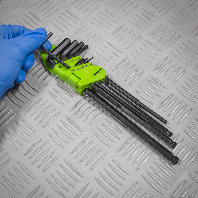 Sealey Siegen Hex Key Set 9 Piece Extra-Long 90-230mm