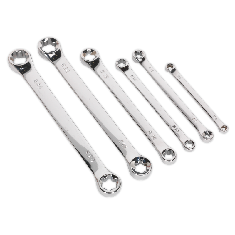 Sealey Siegen Double End Spanner Set 6 Piece TRX-Star* E6-E24