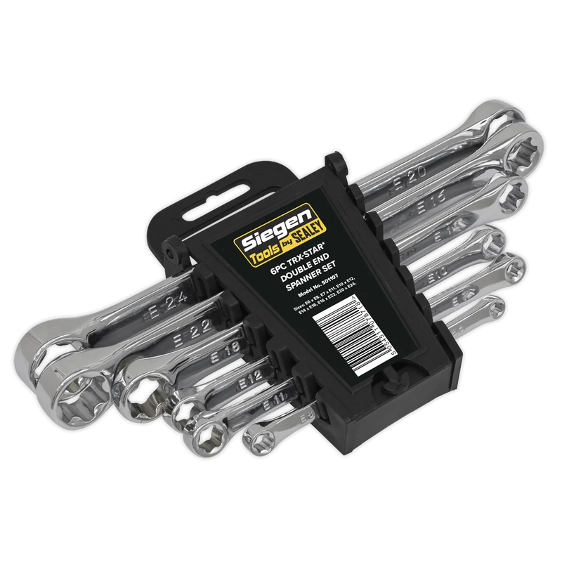 Sealey Siegen Double End Spanner Set 6 Piece TRX-Star* E6-E24