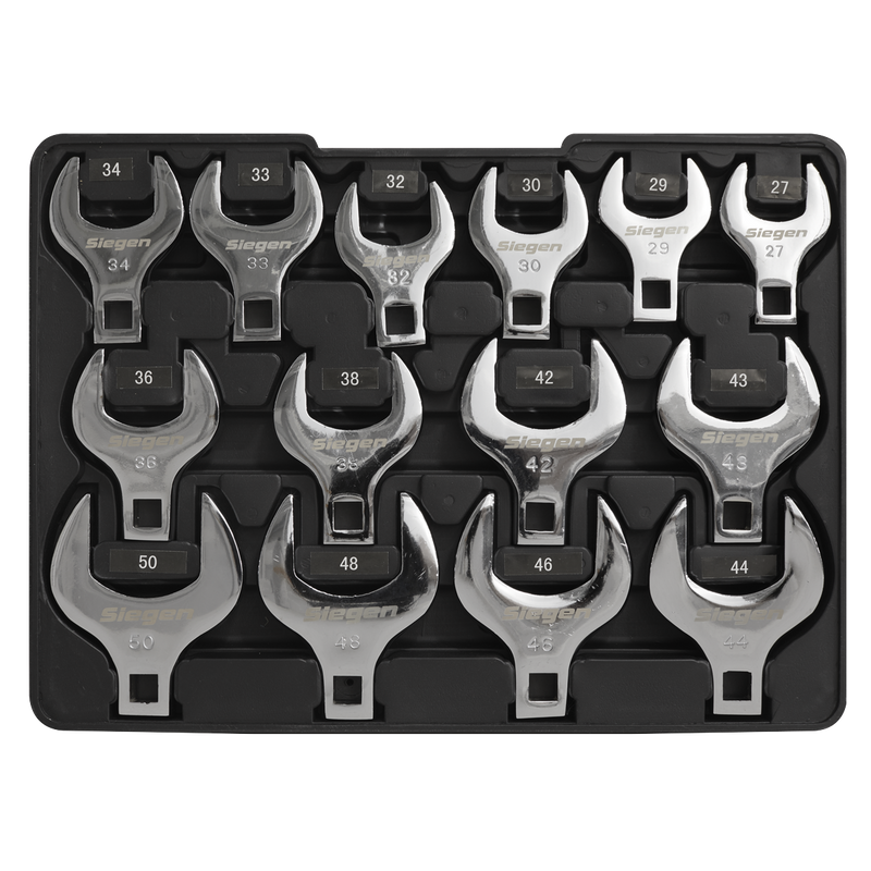 Sealey Siegen Crow's Foot Spanner Set 1/2" Drive 14 Piece