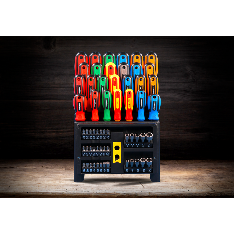Sealey Siegen Screwdriver Set 61 Piece with Magnetizer/Demagnetizer
