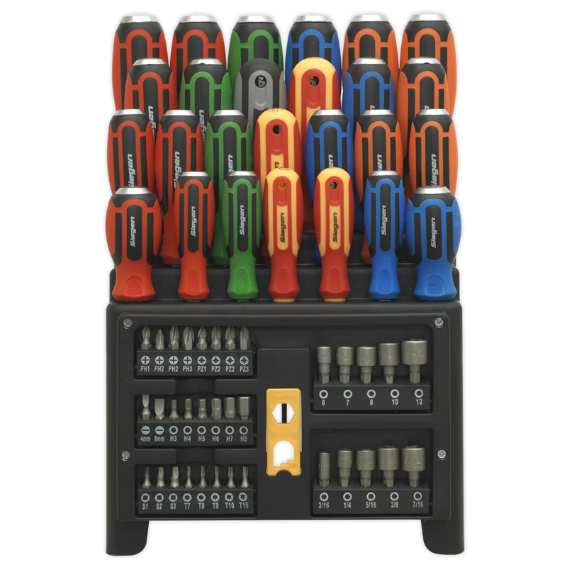 Sealey Siegen Hammer-Thru Screwdriver Set 61 Piece, Model S01153