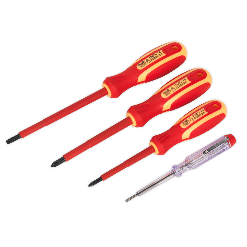 Sealey Siegen Electrician's Screwdriver Set 4 Piece - VDE Approved