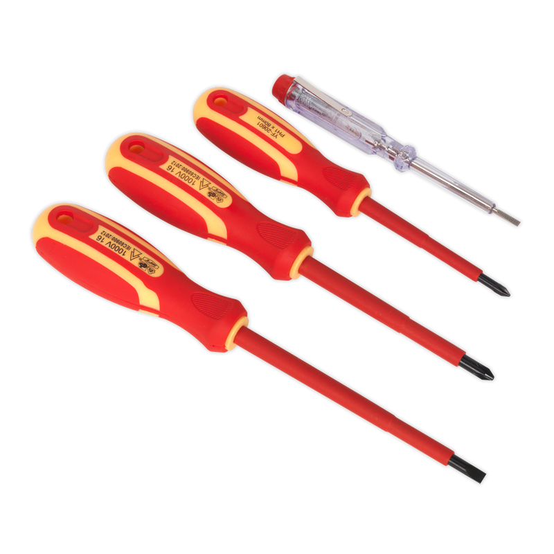 Sealey Siegen Electrician's Screwdriver Set 4 Piece - VDE Approved