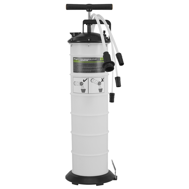 Sealey Siegen Manual Vacuum Oil & Fluid Extractor Pump 6.5L