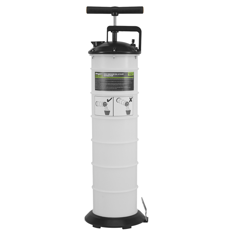 Sealey Siegen Manual Vacuum Oil & Fluid Extractor Pump 6.5L