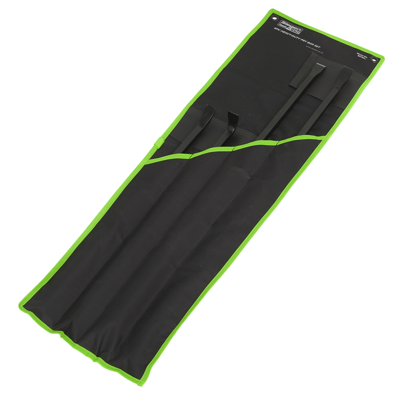 Sealey Siegen Heavy-Duty Pry Bar Set 4 Piece with Hammer Cap 600mm