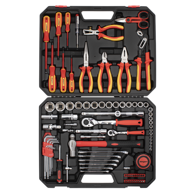 Sealey Siegen Electrician's Tool Kit 90 Piece - VDE Approved Tools