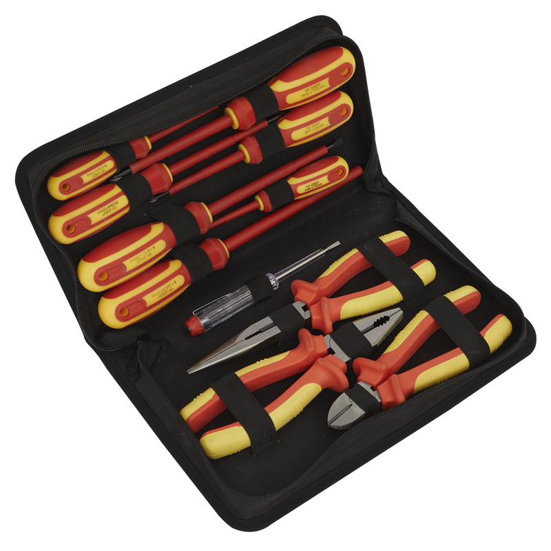 Sealey Siegen Electrical Tool Kit 11 Piece VDE Insulated Screwdrivers & Pliers