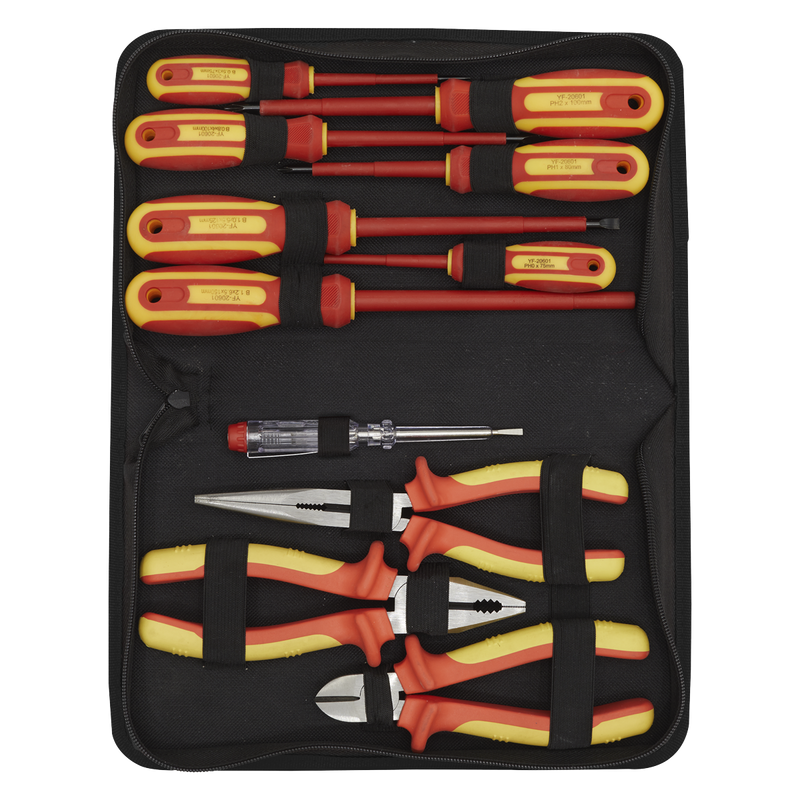 Sealey Siegen Electrical Tool Kit 11 Piece VDE Insulated Screwdrivers & Pliers