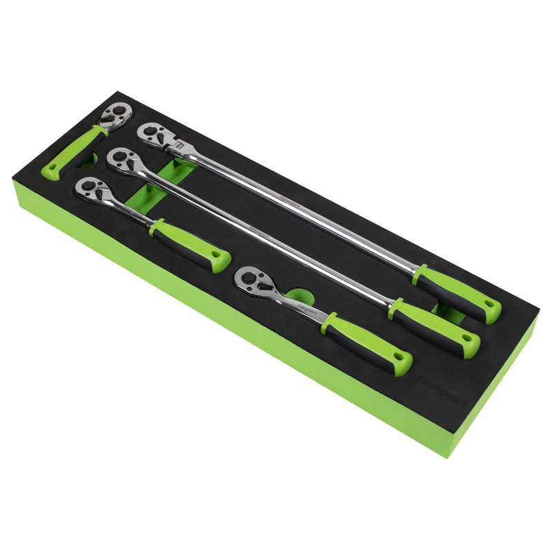 Sealey Siegen Ratchet Wrench Set 5 Piece 3/8" Sq Drive Flip Reverse