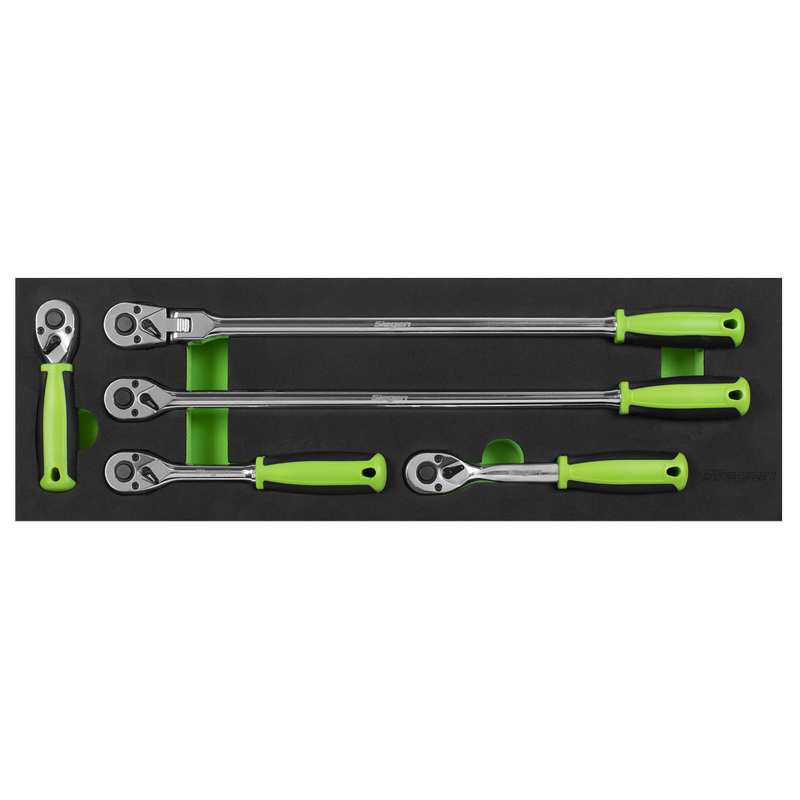 Sealey Siegen Ratchet Wrench Set 5 Piece 3/8" Sq Drive Flip Reverse