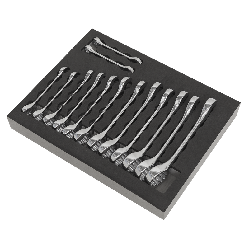 Sealey Siegen Stubby Combination Spanner Set 14 Piece 6-19mm