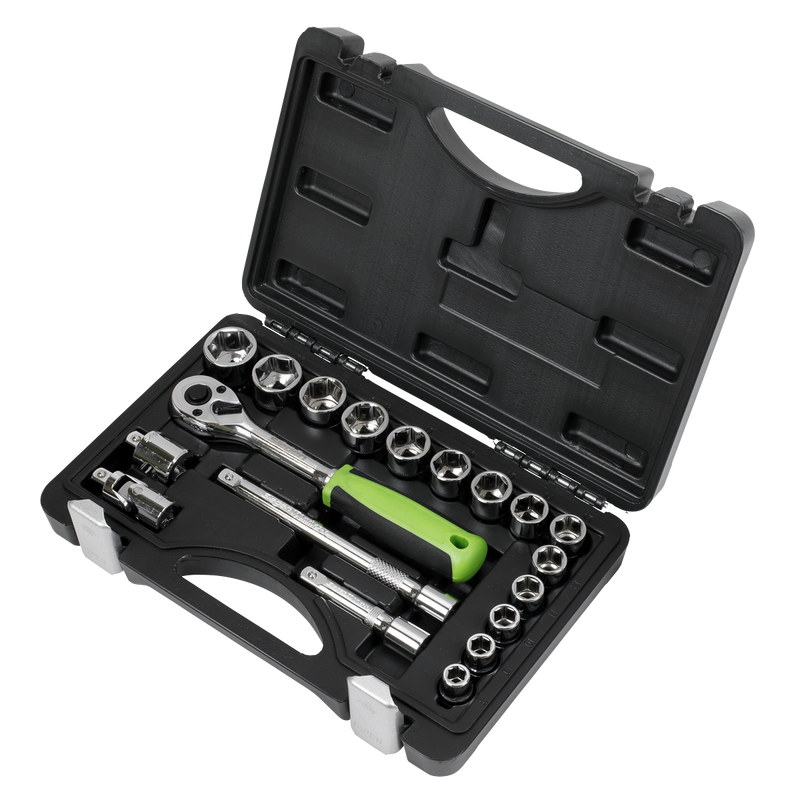 Sealey Siegen Socket Set 3/8" Drive 19 Piece with Ratchet Wrench