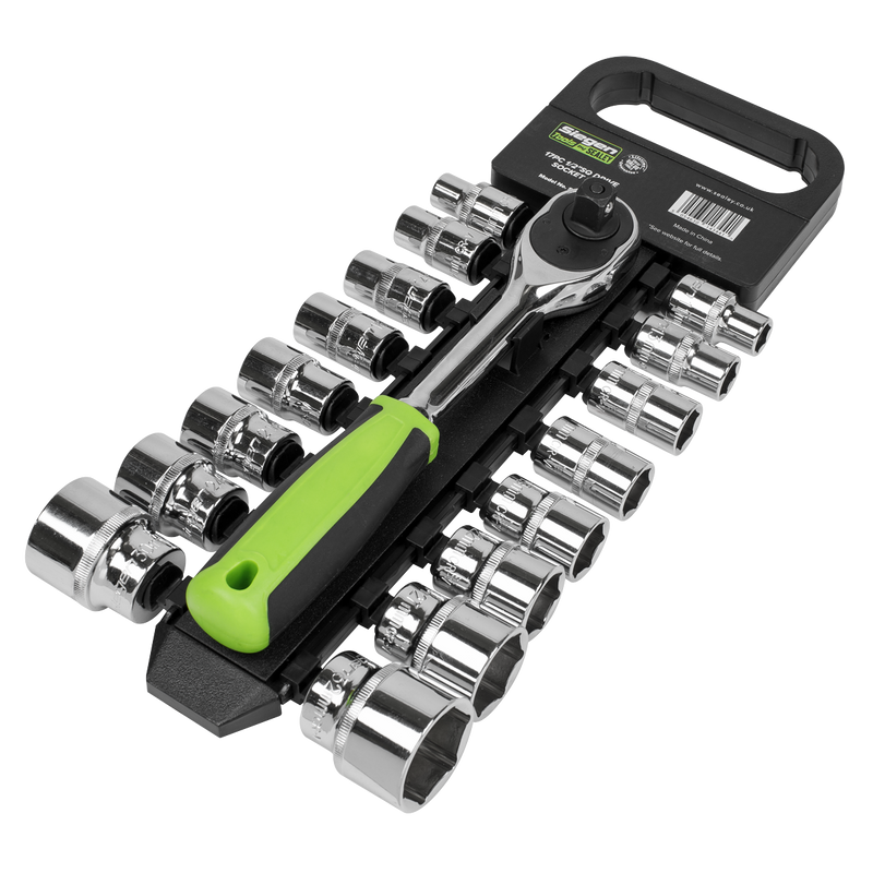 Sealey Siegen Socket Set 1/2" Drive 17 Piece with Ratchet Wrench